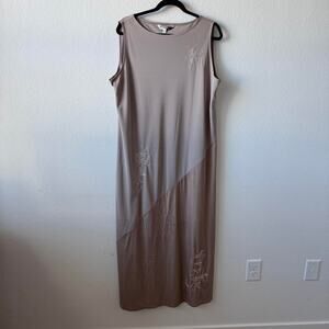 Vintage drop waist grey velvet dress